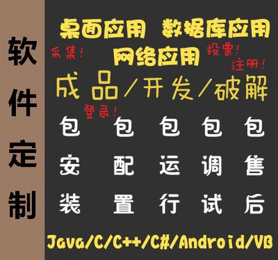 程序定制软件开发网页注册机微博b2b营销活动投票c#javac  易语言_文